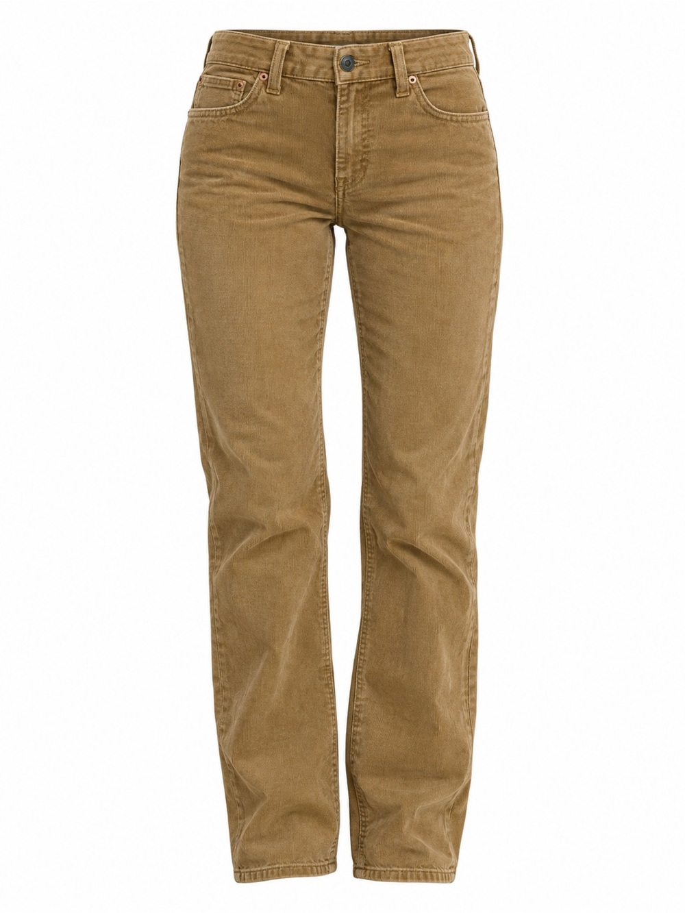 GAP Straight-Leg Vintage Slim Corduroy Pants in Camel Brown